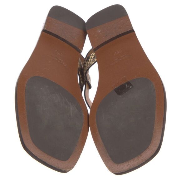 Ralph Lauren Pre-Fall ‘21 Wellington Collection Delancie Snakeskin Thong Sandal - Picture 14 of 17